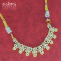 Twinkling Pearl And Diamond Necklace
