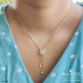 Cute Round Diamond Necklace
