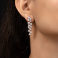 Rugged Diamond Long Earrings