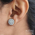 Hexagon Diamond Studs Earrings  
