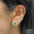 Pearl Cascade Elegance Detachable Diamond Earrings