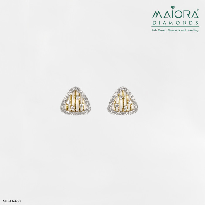Triangle Diamond Earrings 