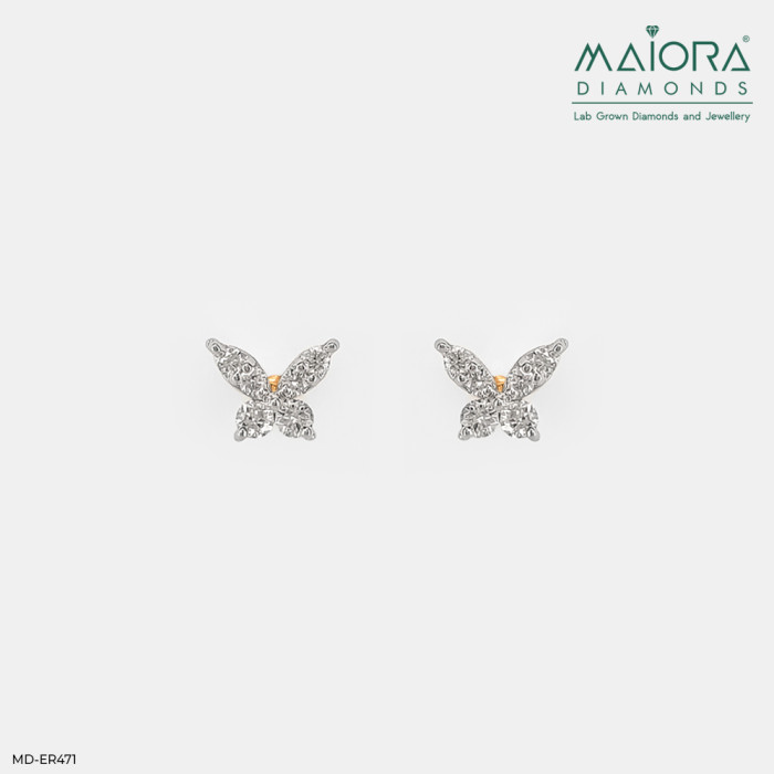 Butterfly Diamond Studs Earrings