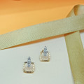 Mini Square Diamond Earrings
