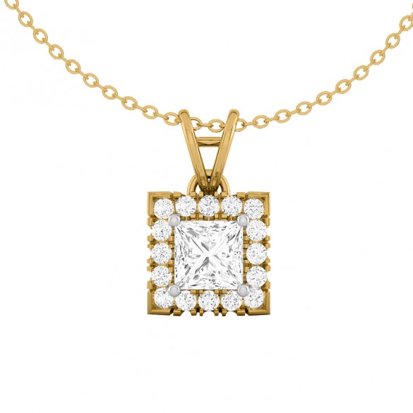 Tiny Square Diamond Necklace, Dainty Necklace, Gold Necklace, Layering  Necklace, Gift for Her, Diamond Pendant, CZ Necklace Minimalist Charm - Etsy