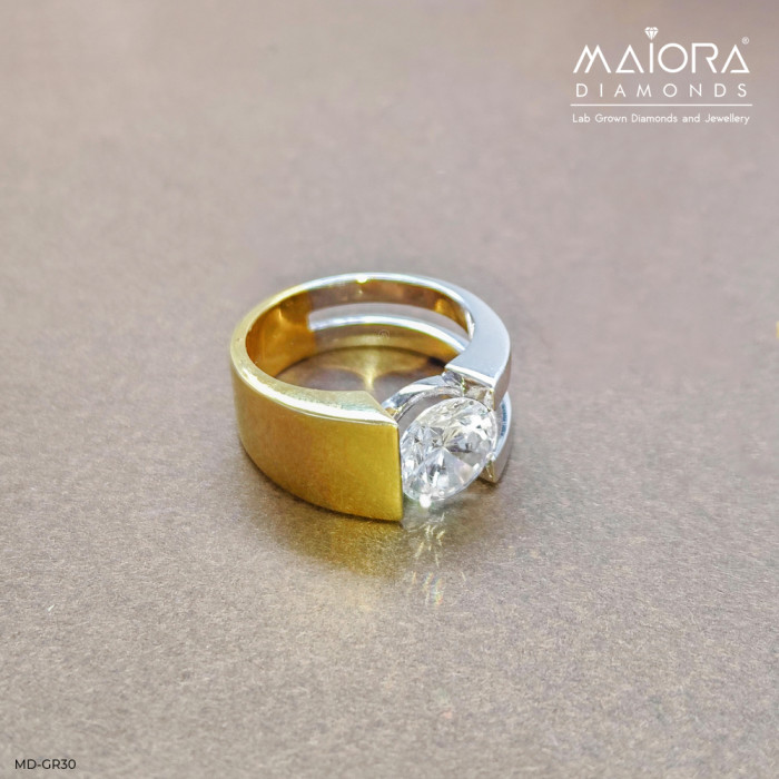 Modern Solitaire Men's Diamond Ring