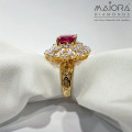 Princess Ruby Diamond Ring