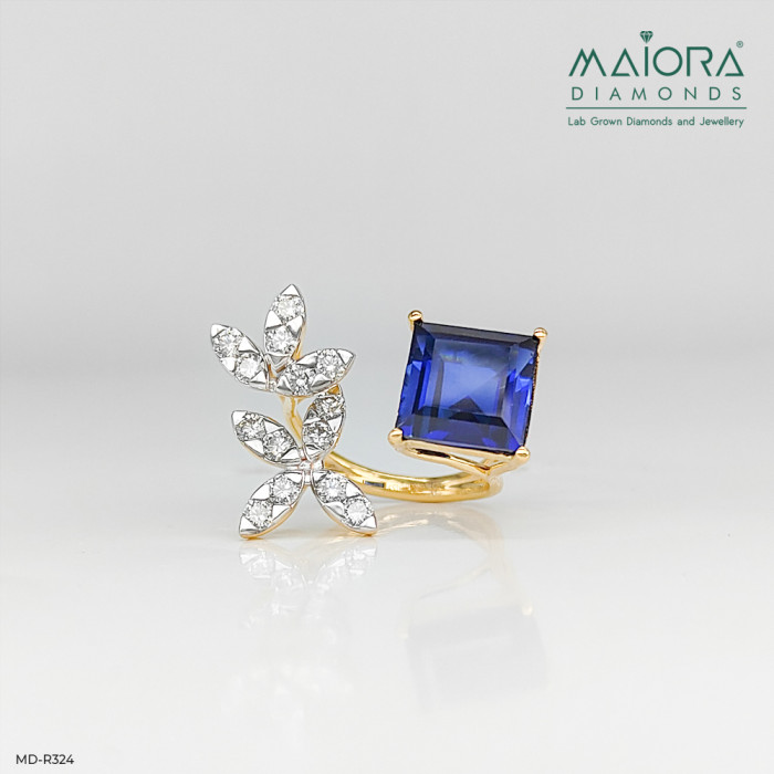 Beautiful Blue Gemstone Diamond Rings 