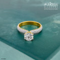Micropave Solitaire Diamond Ring