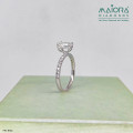 1 Carat Emerald Solitaire Diamond Rings