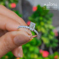 1 Carat Emerald Solitaire Diamond Rings
