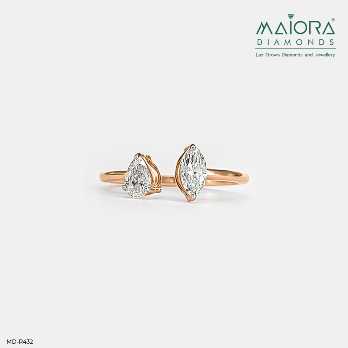 1CT Marquise & Pear Diamond Rings