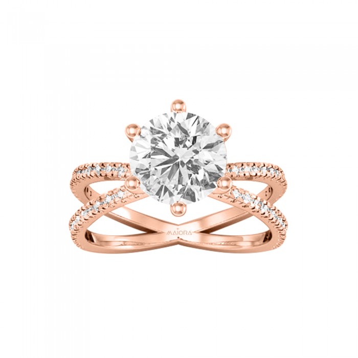 Chunky Bridal Solitaire Ring