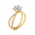 Chunky Bridal Solitaire Ring