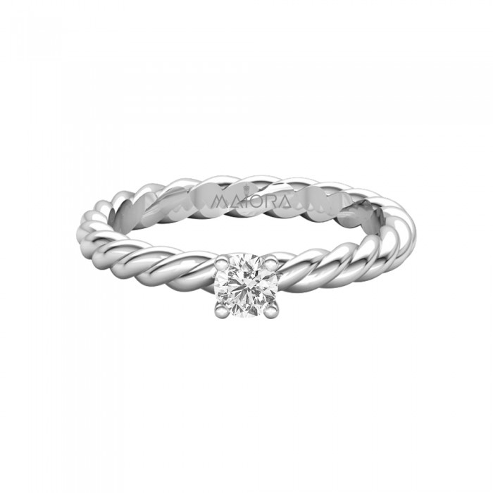 Solo Diamond Crushed Ring