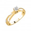 Floral Solitaire Ring